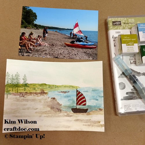 Waterfront beach Stampin' Up
