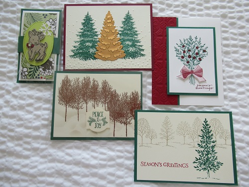 Stampin' Up Christmas Cards